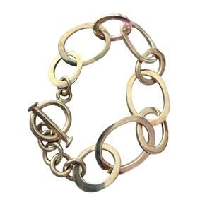 925 Sterling Silver Chainlink Toggle Bracelet